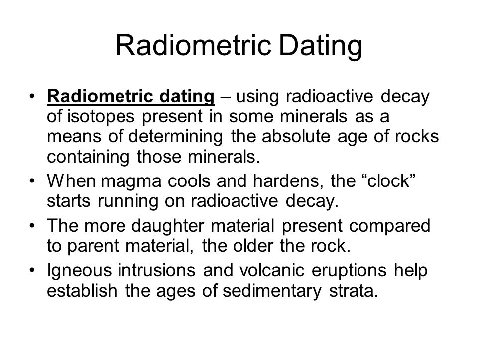 absolute radiometric age dating